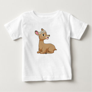 Camiseta Para Bebê Veado com Daisy Flower