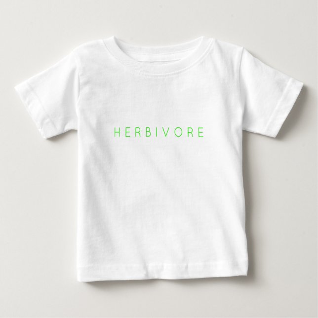 CAMISETA PARA BEBÊ VEGAN CHILDREN'S T-SHIRT WITH HERBIVORE TEXT (Frente)