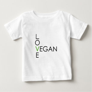 Camiseta Para Bebê Vegan do amor