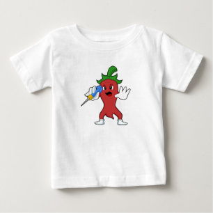 Camiseta Para Bebê Vegan Pepper em Dardos com Dart.PNG