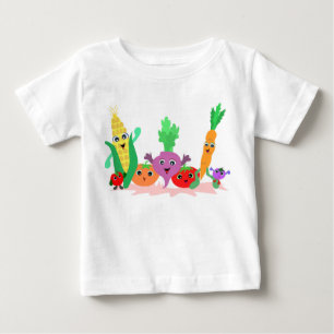 Camiseta Para Bebê Veggie Friends for Baby Bodysuit