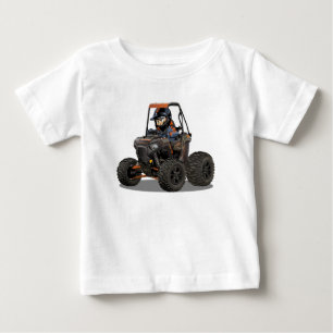 Camiseta Para Bebê Veículo off-road de desenho animado UTV