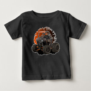 Camiseta Para Bebê Veículo off-road de desenho animado UTV