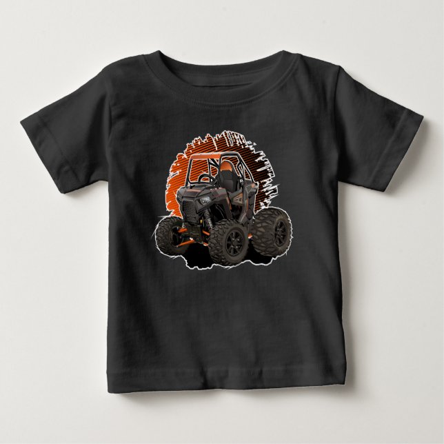 Camiseta Para Bebê Veículo off-road de desenho animado UTV (Frente)