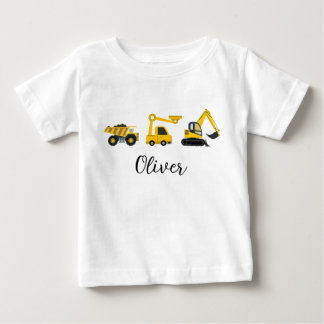 Camiseta Para Bebê Veículos de Construção – Caminhão Basculante
