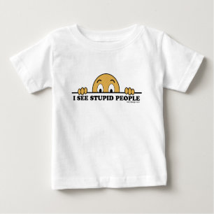 Camiseta Para Bebê Vejo Pessoas estúpidas