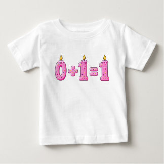 Camiseta Para Bebê Vela de Aniversário de Primeiro Aniversário com Gl