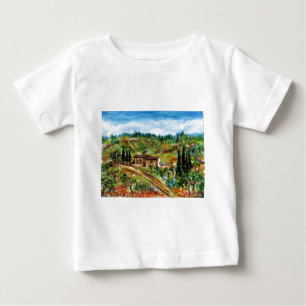 CAMISETA PARA BEBÊ VELHICE, OLIVEIRAS NA PAISAGEM DA TÚSCULA