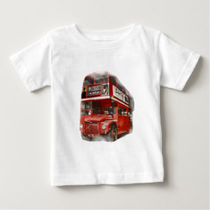 Camiseta Para Bebê Velho Ônibus Vermelho de Londres