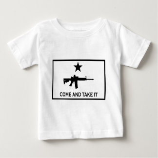 Camiseta Para Bebê Venha e tome AR-15
