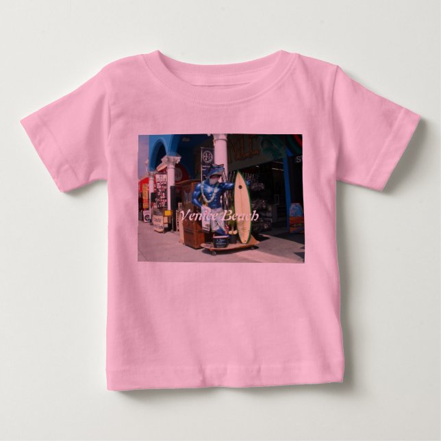 Camiseta Para Bebê Venice Beach, Califórnia (Frente)