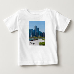 Camiseta Para Bebê Ver a partir do Marinho
