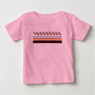 Camiseta Para Bebê Verão Listrado Colorido 