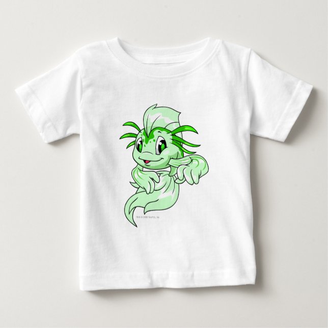 Camiseta Para Bebê Verde de Koi (Frente)