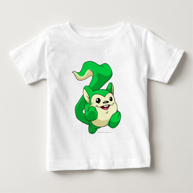 Camiseta Para Bebê Verde de Meerca (Frente)