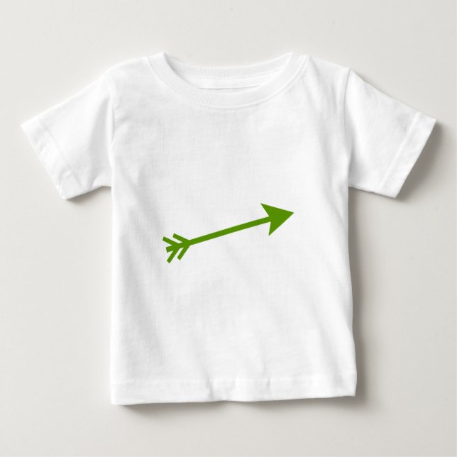 Camiseta Para Bebê Verde de Seta 15° O MUSEU Zazzle Dons (Frente)