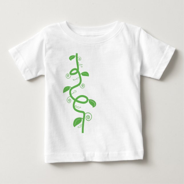 Camiseta Para Bebê Verde e o Beanstalk (Frente)