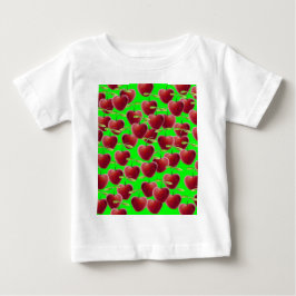 Camiseta Para Bebê Verde limão Cherry Splash