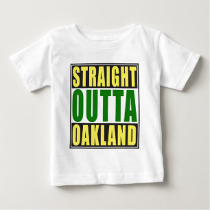 Camiseta Para Bebê Verde reto de Outta Oakland