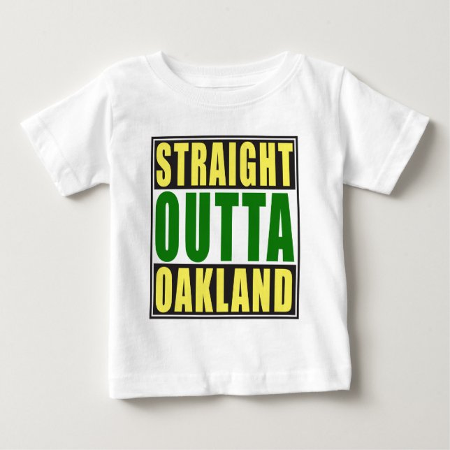 Camiseta Para Bebê Verde reto de Outta Oakland (Frente)