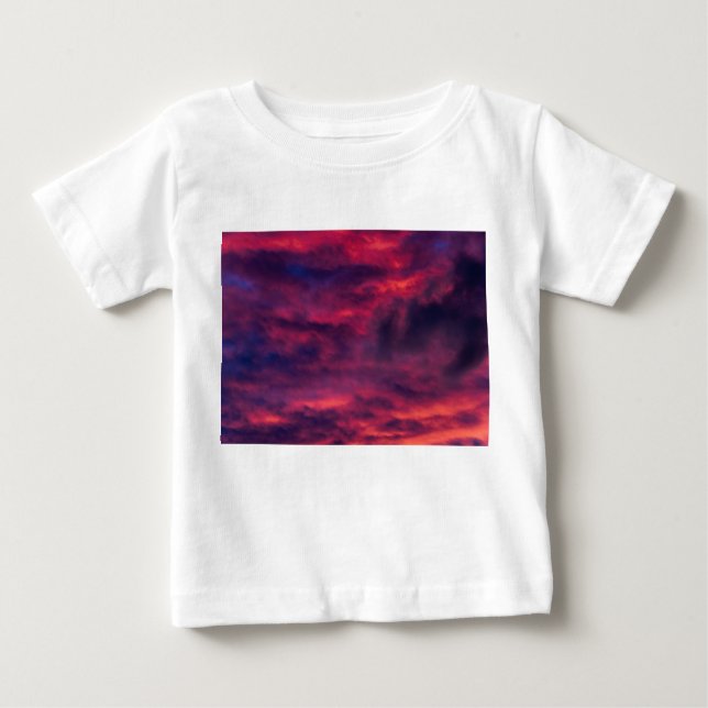 Camiseta Para Bebê vermelho augural (Frente)