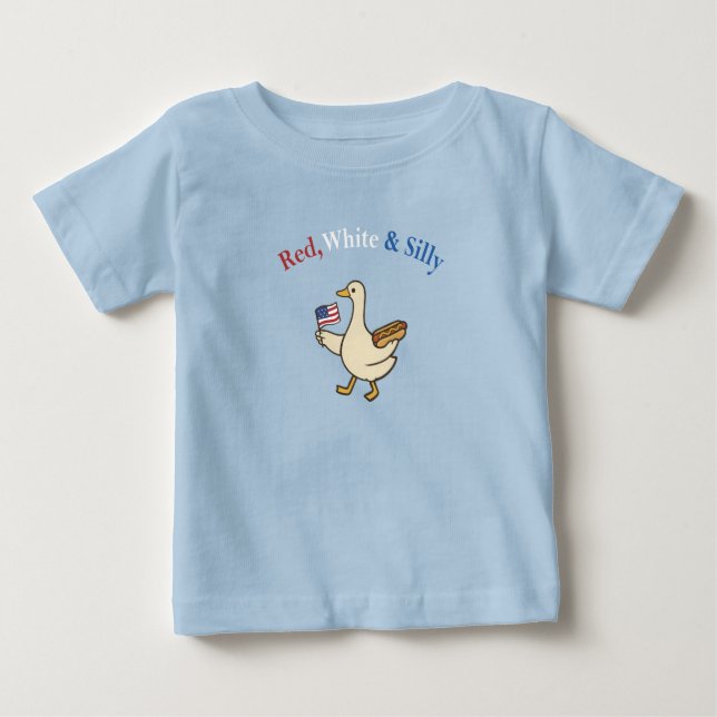 Camiseta Para Bebê Vermelho Branco e Bobo (Frente)