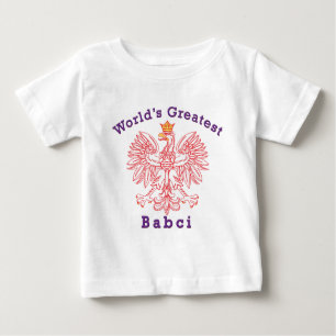 Camiseta Para Bebê Vermelho Eagle do Babci do mundo o grande
