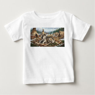 Camiseta Para Bebê Versão 1 da Mãe Malamute