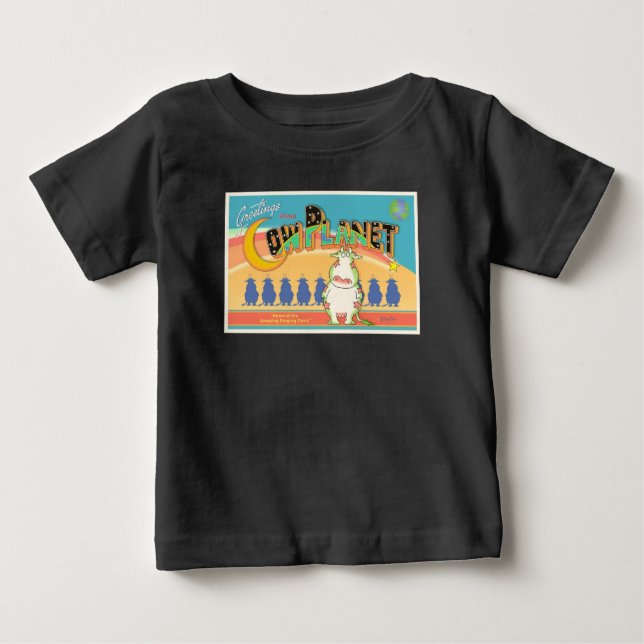 Camiseta Para Bebê VERSÕES DO PLANETA DE VACA Boynton (Frente)