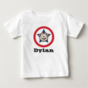 Camiseta Para Bebê Veste Shorr-Sleeved de Gerber do macaco algodão