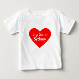 Camiseta Para Bebê Vestido de Irmã Mais Velha Personalizado com Nome