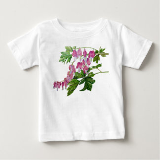 Camiseta Para Bebê Vestido do plissado da criança com corações de