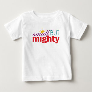 Camiseta Para Bebê Vestido pequeno mas poderoso do poder da menina -