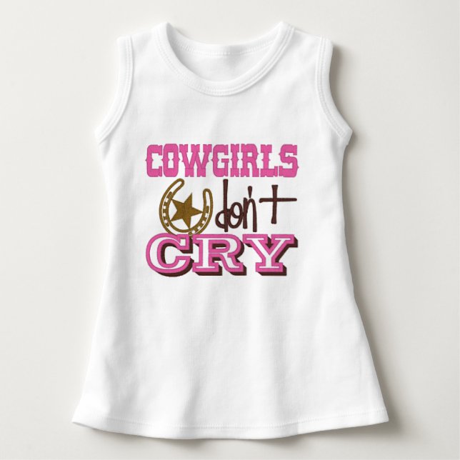 Camiseta Para Bebê Vestido sem manga "Cowgirl" (Frente)