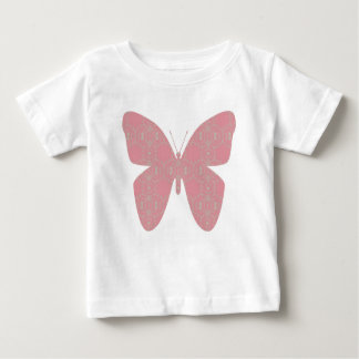 Camiseta Para Bebê Vestimento Da Borboleta Rosa