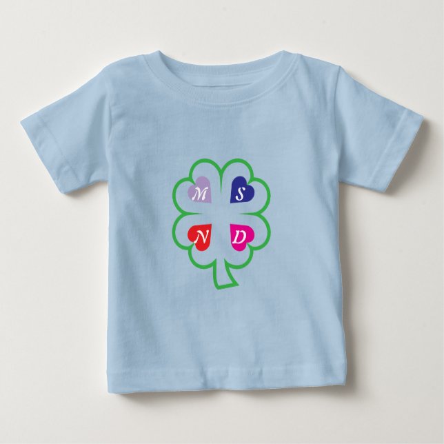Camiseta Para Bebê Vestuário com coração (Frente)