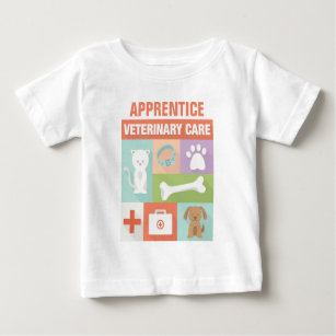 Camiseta Para Bebê Veterinária Profissional Icônica Projetada Perso