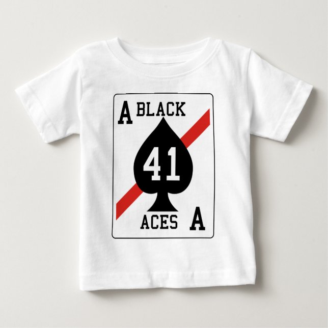 Camiseta Para Bebê VFA - 41 Aces Pretos no Esquadrão de Combate (Frente)