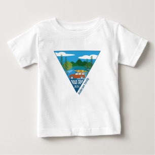 Camiseta Para Bebê Viagem à família personalizada na montanha