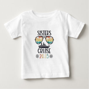 Camiseta Para Bebê Viagem à Família Sisters Cruise 2025