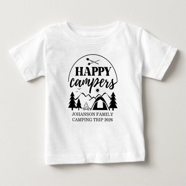 Camiseta Para Bebê Viagem de Campanha Familiar (Frente)