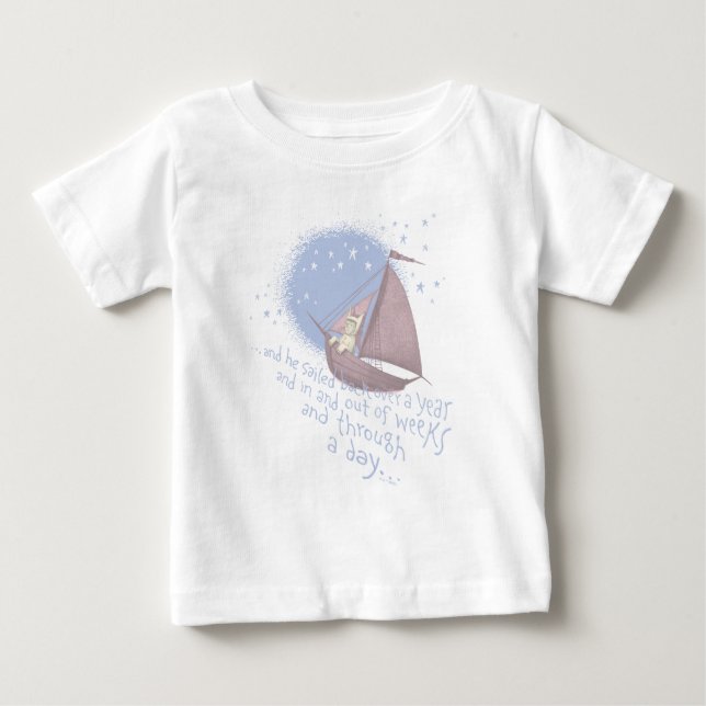 Camiseta Para Bebê Viagem de Um Ano com Max (Frente)