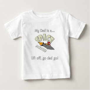 Camiseta Para Bebê Viagem espacial de um foguetão