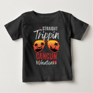 Camiseta Para Bebê Viagem Reto Cancun México Casais Família 2025