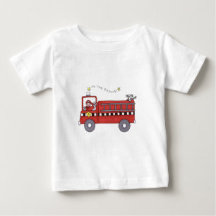 Camiseta Para Bebê Viatura de incêndio
