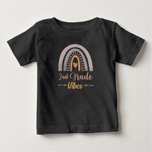 Camiseta Para Bebê Vibes da 2ª Série Volta às Aulas da Segunda Série