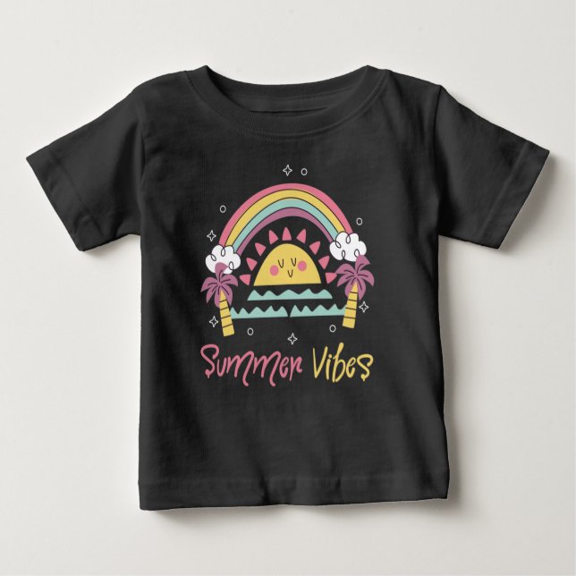 Camiseta Para Bebê Víblias de Verão: Bonitas roupas de Design de Verã (Frente)