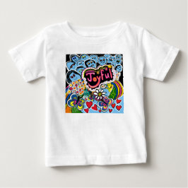 Camiseta Para Bebê Vibrações Alegres Celebram Felicidade e União