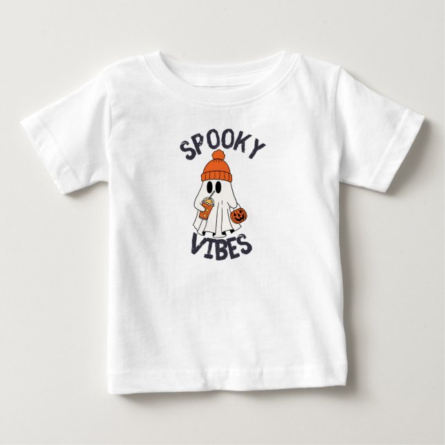 Camiseta Para Bebê Vibrações assustadoras (Frente)