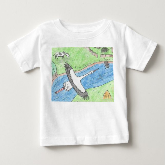 Camiseta Para Bebê Vibrações da Aldeia (Frente)